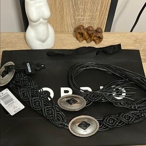 Torrid Black Belt with Silver Accents
